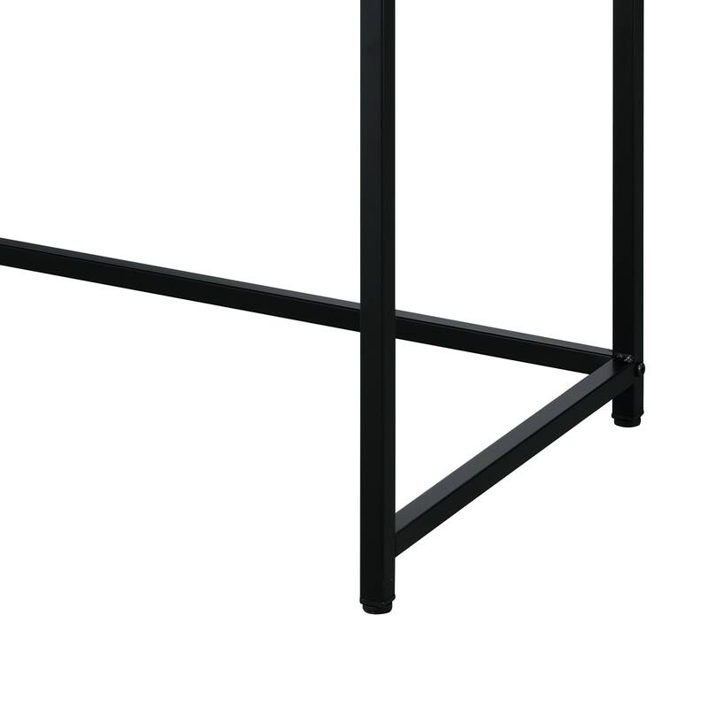 Reid Urban Brown and Black 55-inch Mixed Material 6-Compartment Entryway Table by Furniture of America