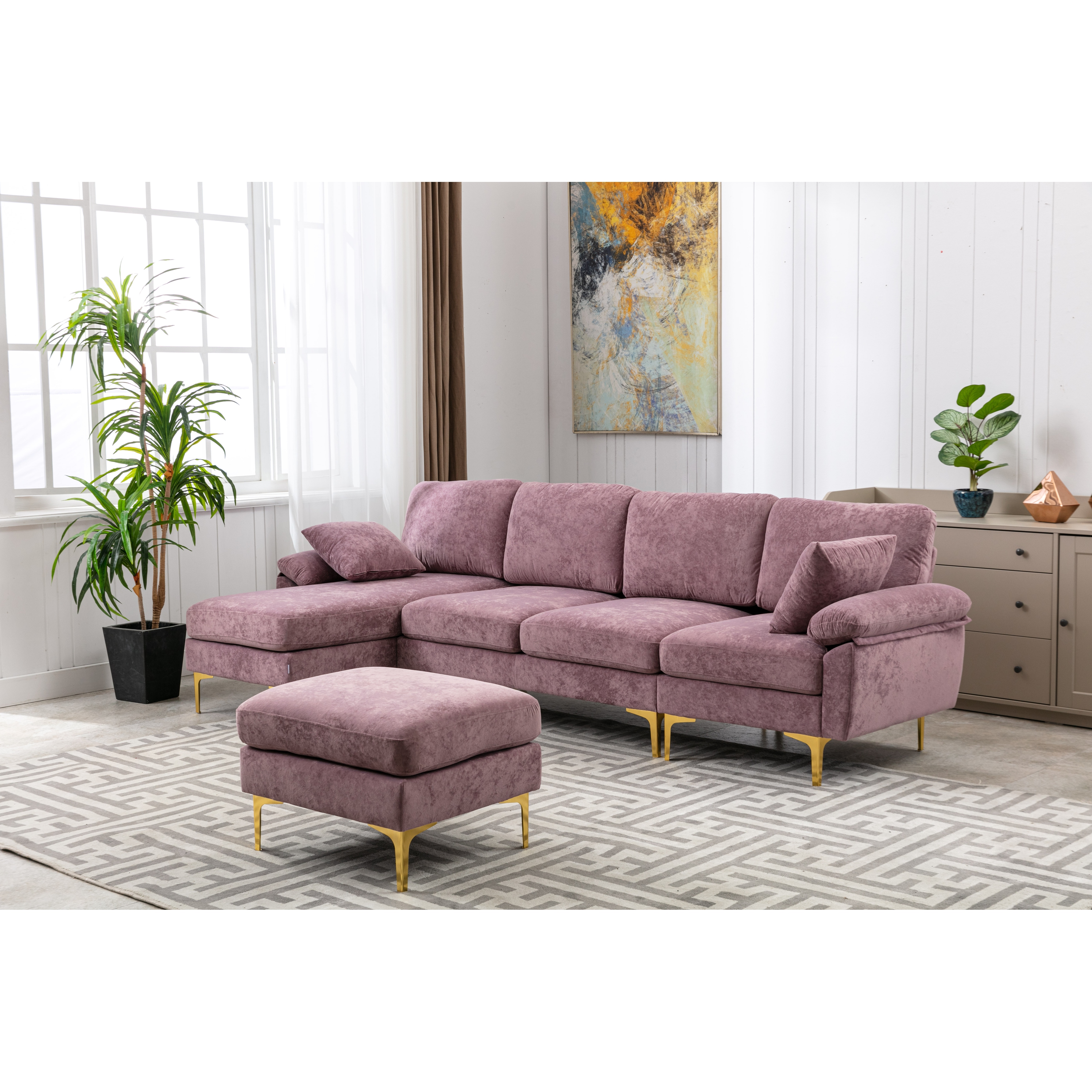 Purple modular deals sofa
