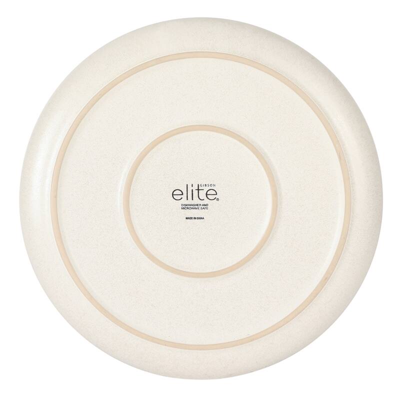 Gibson Elite Abbey Circle 12 Piece (Service for 4) Reactive Matte Glaze Dishes Stoneware Ceramic Dinnerware Set