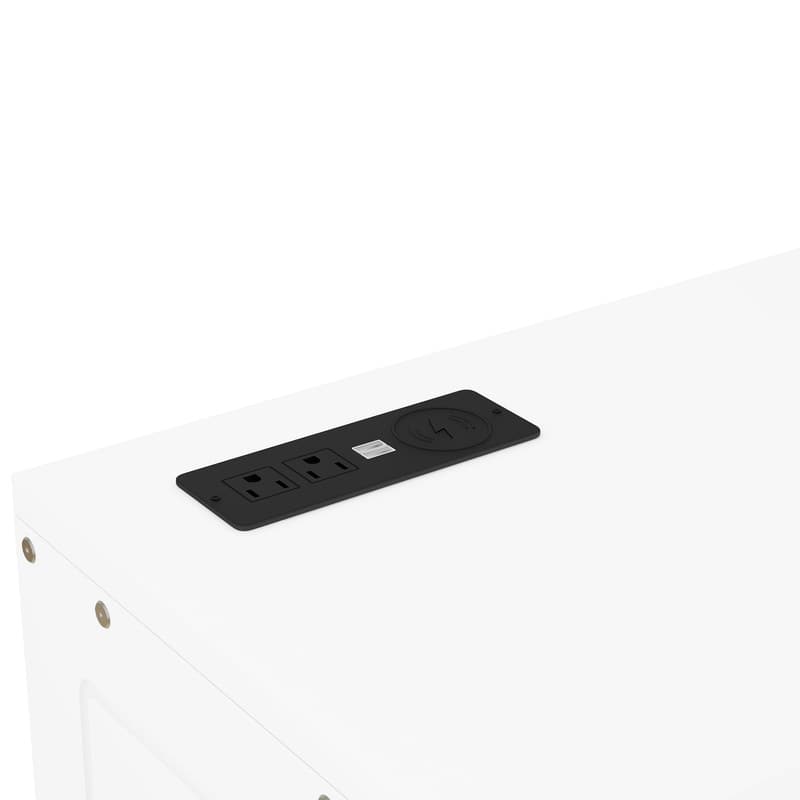 Murphy Bed with Shelves Queen Size, Wall Bed with Storage Cabinets and USB Ports