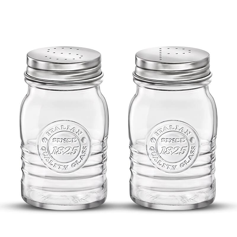 Bormioli Rocco Officina 1825 Salt and Pepper Jars Set - 8 oz - 8 oz - Clear - 2 Piece