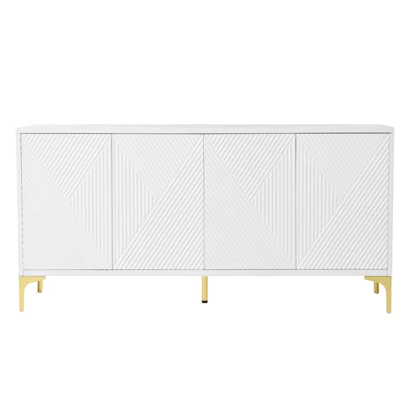 60" Wood Sideboard Buffet Cabinet with Storage for Kitchen
