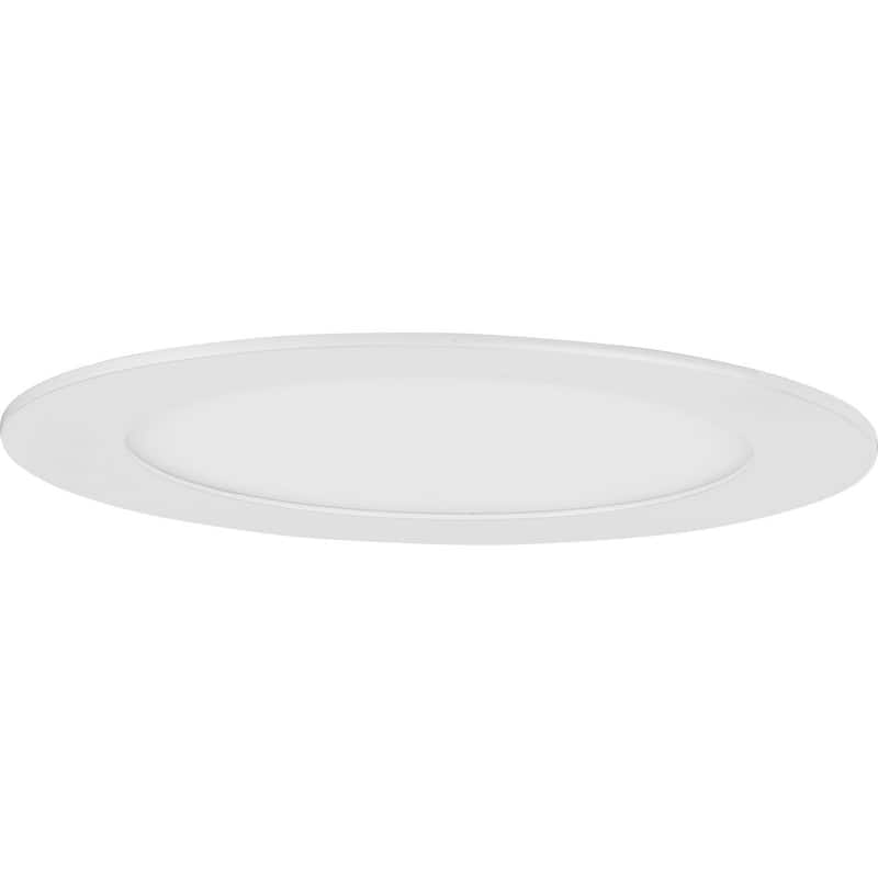 Everlume Collection 6 in. Satin White LED Low Profile Canless Recessed Downlight - 7.165 in x 7.165 in x 1 in - 7.165 in x 7.165 in x 1 in