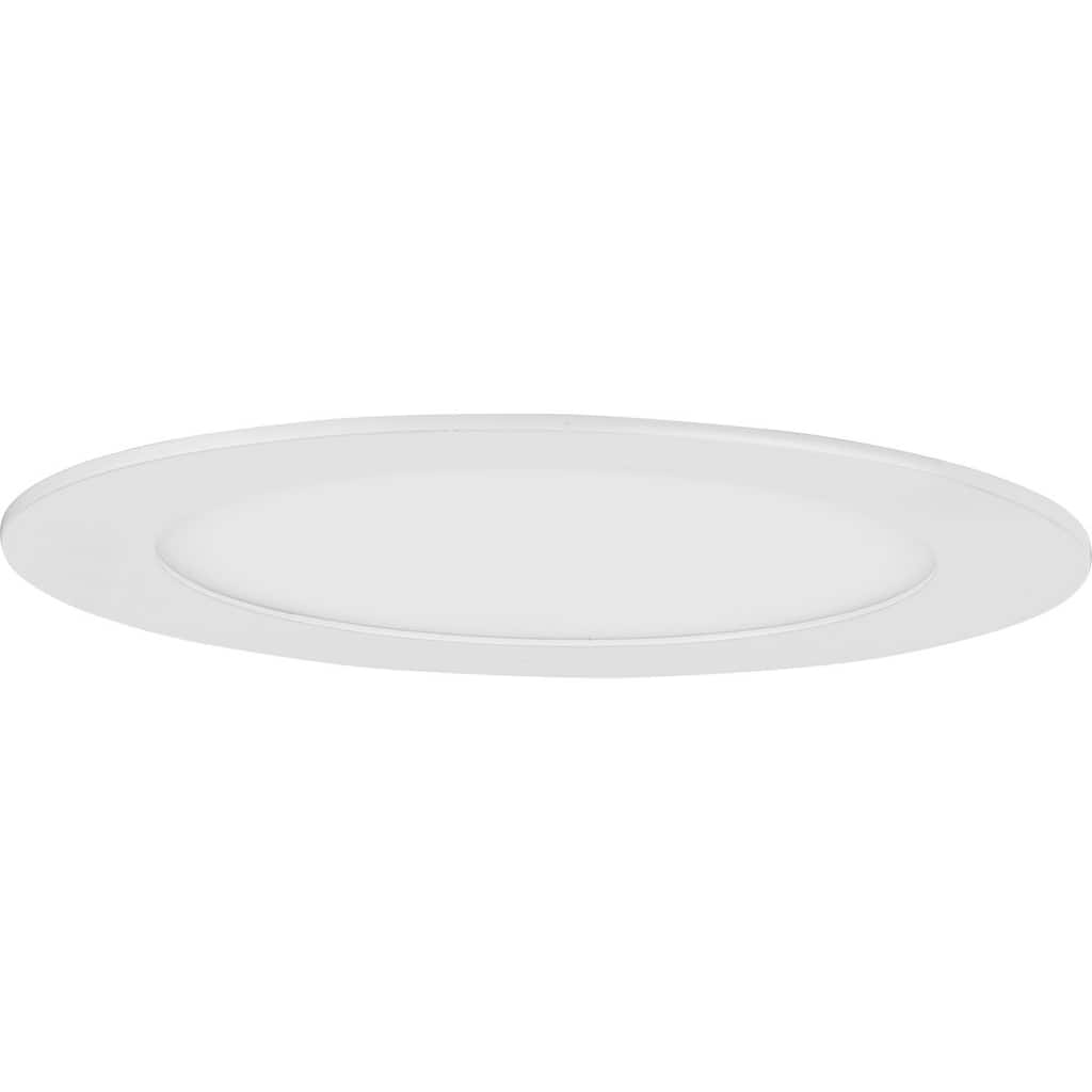 Everlume Collection 6 in. Satin White LED Low Profile Canless Recessed Downlight - 7.165 in x 7.165 in x 1 in