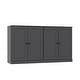 preview thumbnail 71 of 75, 100% Solid Wood Sideboard with Glass or Solid Wood Doors by Palace Imports - 64" x 35.75"