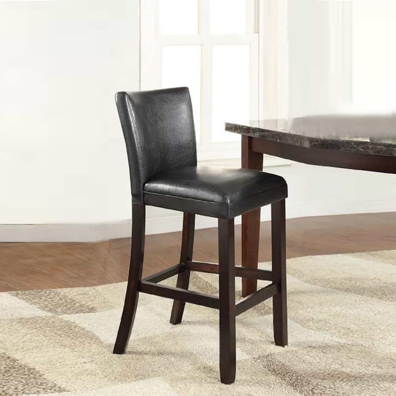 Comfortable Bar Stool, Brown, Set of 2 - 44.5 H x 24 W x 19 L Inches - Brown
