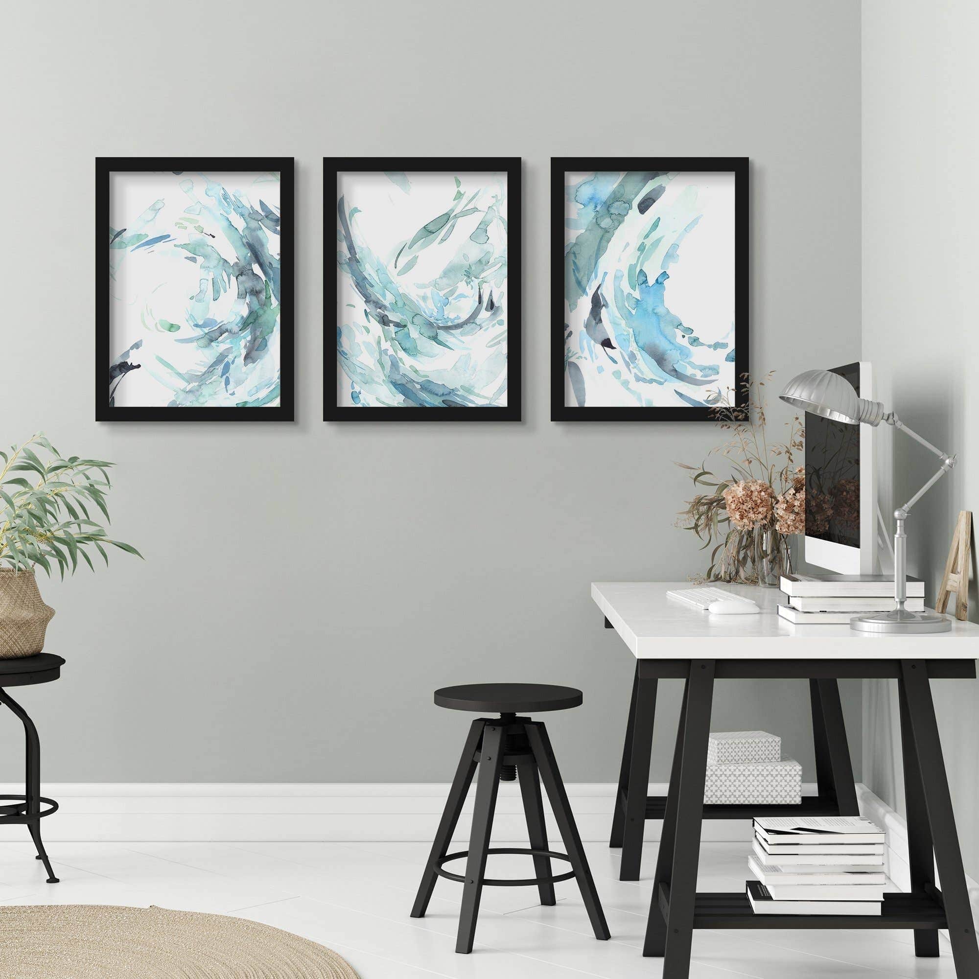What Goes Where Roseanne Kenny Abstract 2 - 3 Piece Framed Gallery Art ...