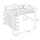 preview thumbnail 3 of 7, Creative Structure Full Size Metal Loft Bed Kids Bed with 4-Tier Shelves and Storage, White