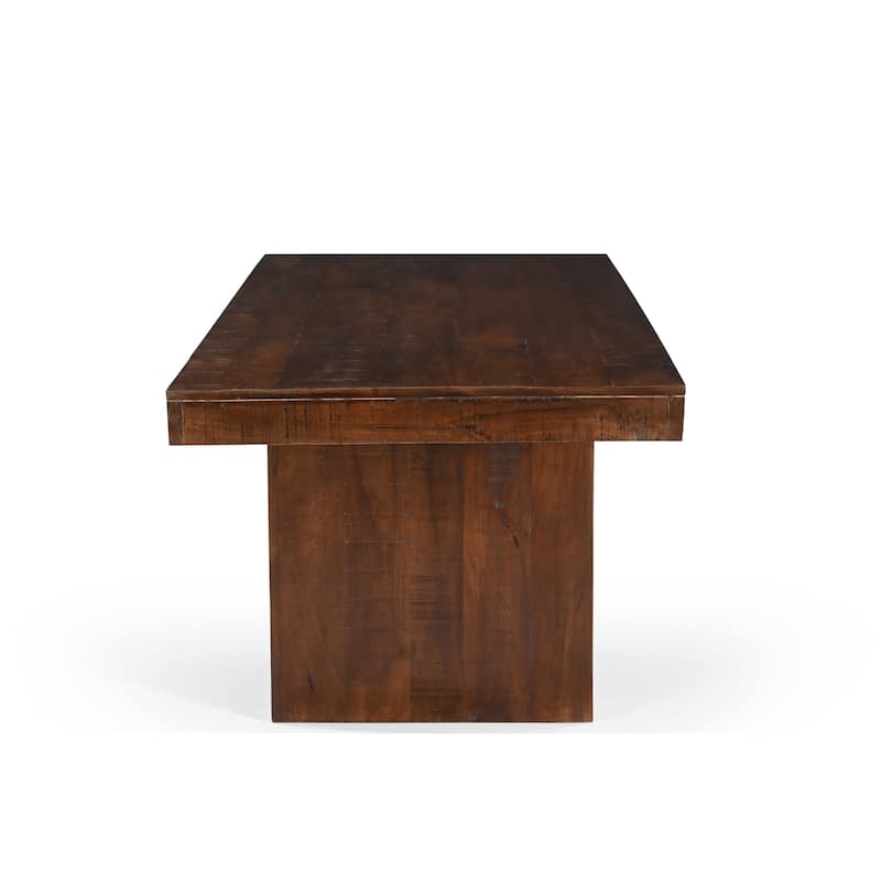 Solid Dark Mango Wood Dining Table - 80"