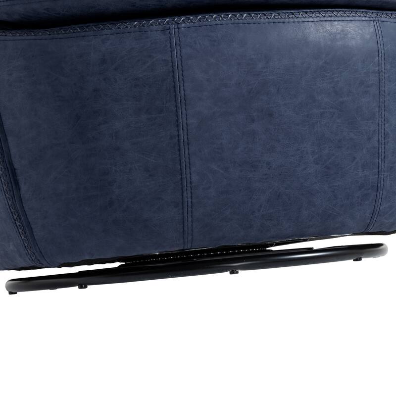 Modern Upholstery Barrel Swivel Chair Faux Leather