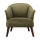 preview thumbnail 1 of 4, Uttermost Conroy 30 1/2 Inch Wide Wood Frame Accent Chair with Fabric Olive Velvet