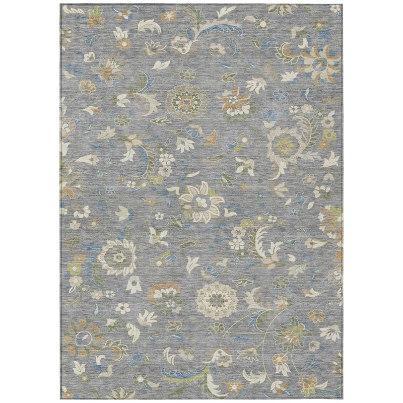 Machine Washable Indoor/ Outdoor Traditional Chantille Rug
