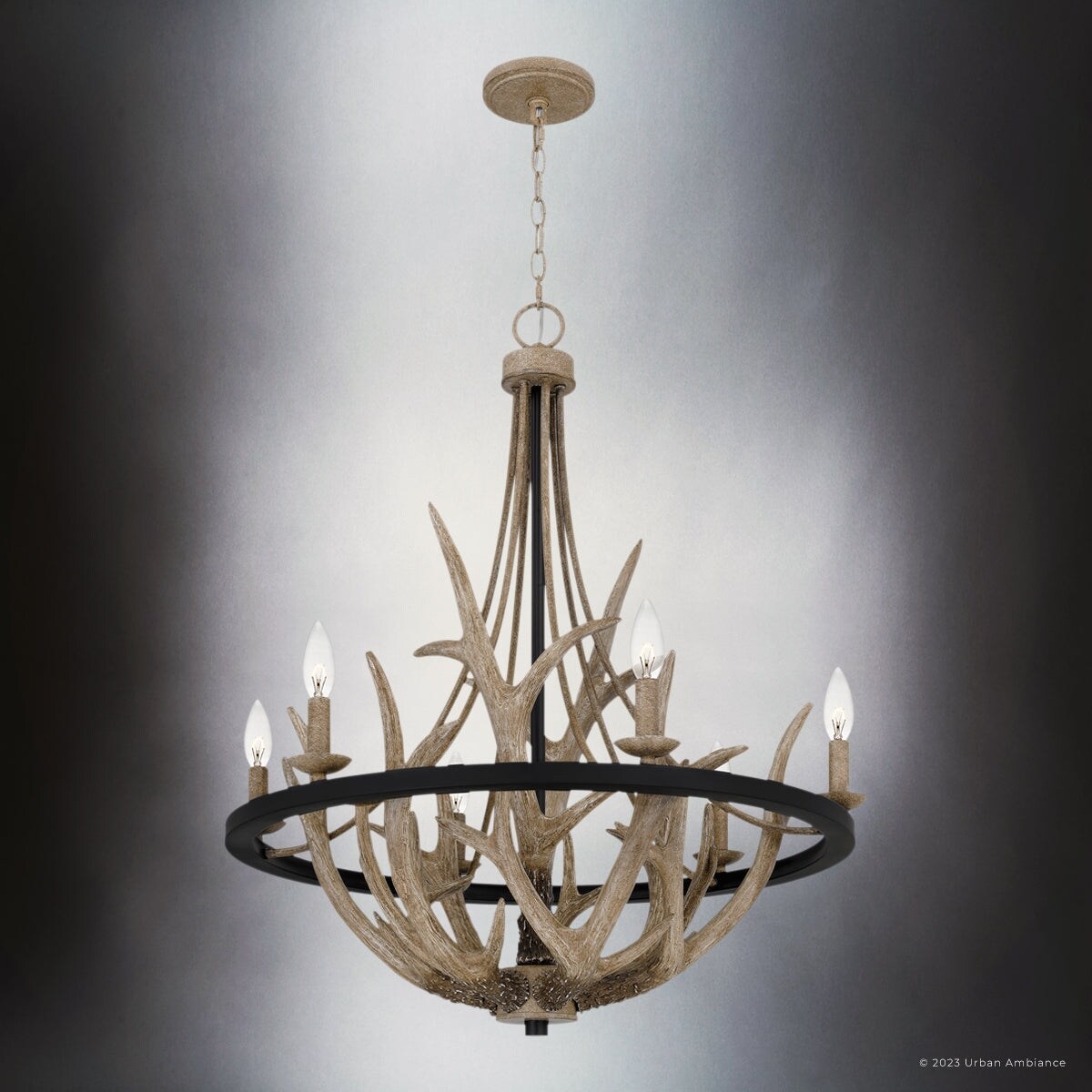 Luxury Old World Chandelier 31.00H x 26.25W with Western Style Earth Black UQL4821 by Urban Ambiance Bed Bath Beyond 41202878