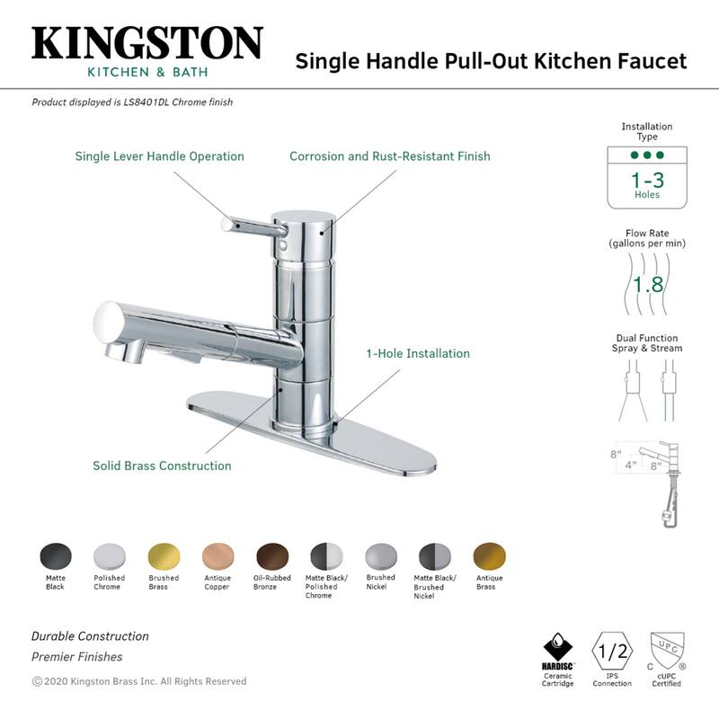 Concord Single-Handle Pull-Out Kitchen Faucet