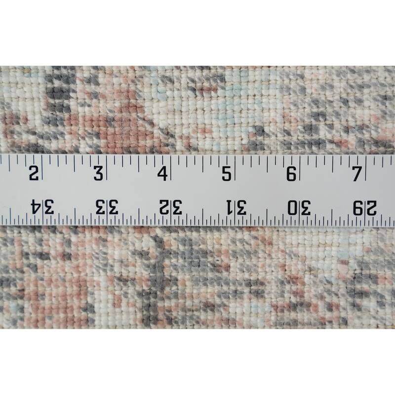 Hand Knotted Oriental Viscose Silk Carpet Modern Abstract Multi-Colored Abstract Area Rug - 4' 0'' X 2' 0''