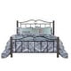 preview thumbnail 13 of 24, Carbon Loft Tiblier Textured Black Metal Bed with Brushed Charcoal Wood Posts
