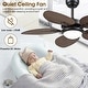 preview thumbnail 49 of 64, 44"/52" Palm Leaf Tropical Ceiling Fan with Light and Remote,Indoor and Outdoor Ceiling Fan,Waterproof