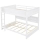 preview thumbnail 10 of 15, White Queen over Queen Solid Wood Bunk Bed with Storage and USB