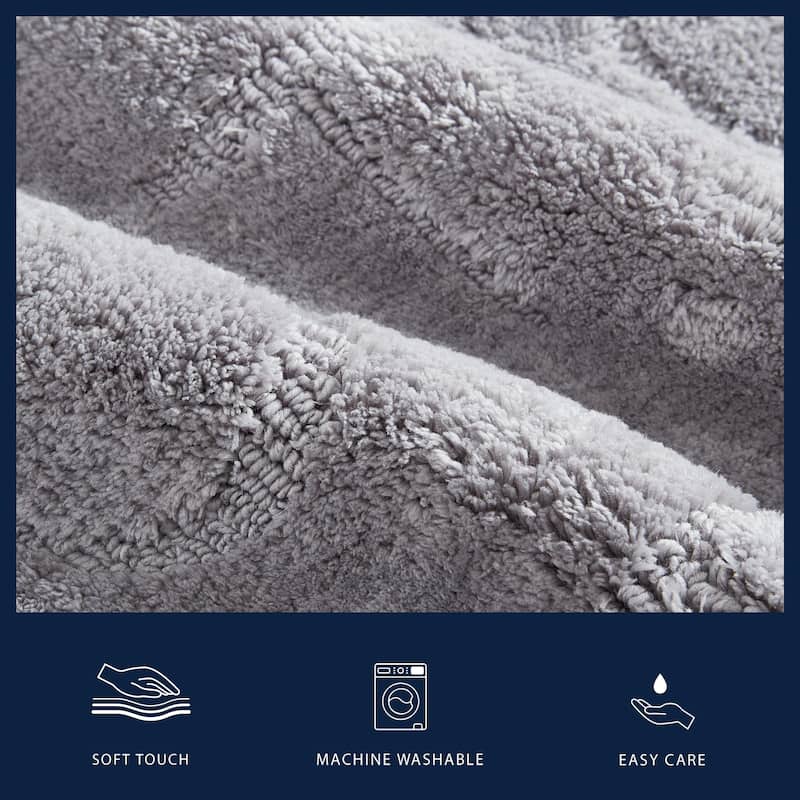 Nautica 2 Piece Printed Cotton Bath Rug Set
