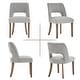 preview thumbnail 56 of 144, Wooden Dining Chairs Set of 2/4/6,Modern Fabric Upholstered Dining Room Chair Kitchen Chairs