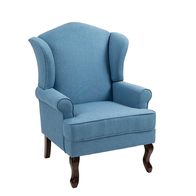 Elegant Living Room Wing Back Arm Chair Upholstered Accent Chair