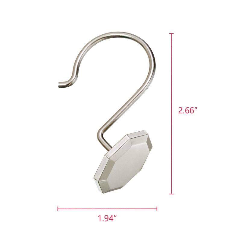 Utopia Alley Shower Rings, Shower Curtain Rings for Bathroom, Rustproof Zinc Shower Curtain Hooks Rings, Set of 12