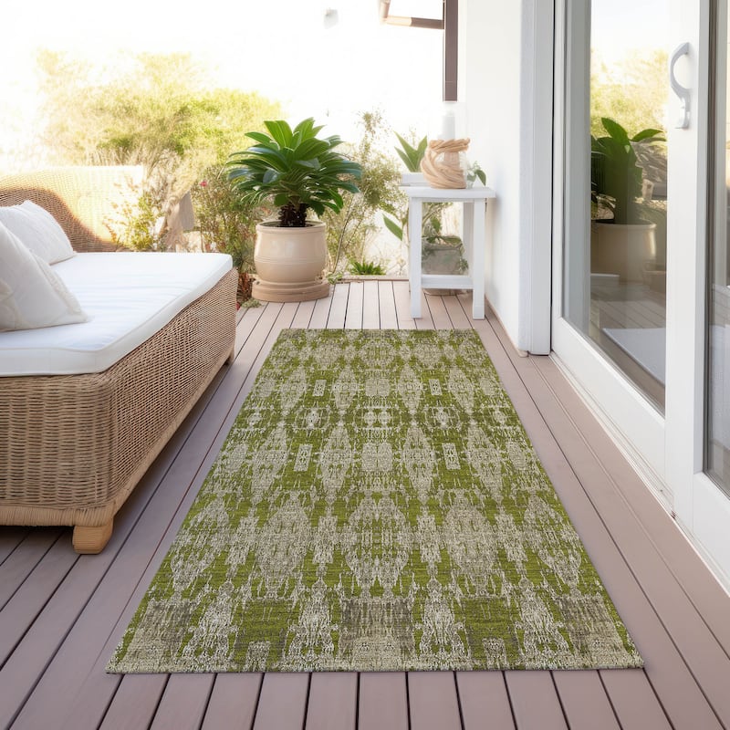 Machine Washable Indoor/ Outdoor Chantille Moroccan Boho Rug
