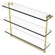 preview thumbnail 23 of 32, Allied Brass 16 Inch Triple Tiered Glass Shelf with Integrated Towel Bar