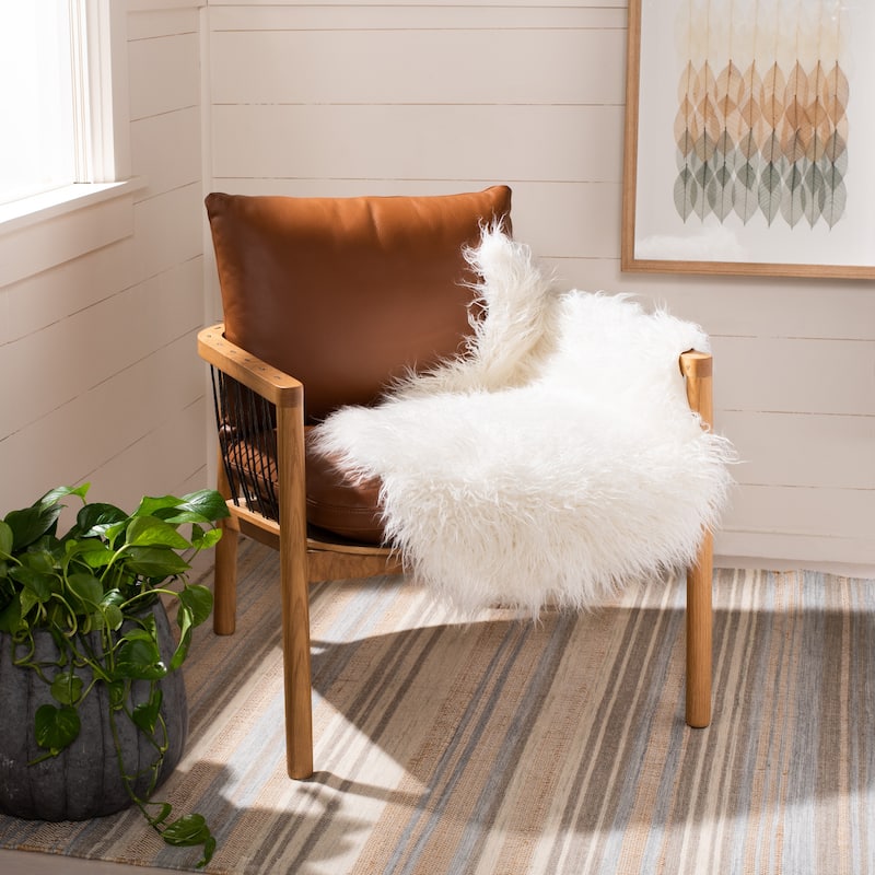 SAFAVIEH Faux Sheep Heleri Mellisa Shag Solid Rug