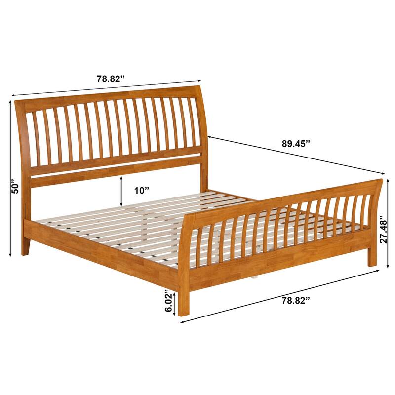 AFI Orleans Solid Wood Low Profile Platform Bed with Matching Footboard