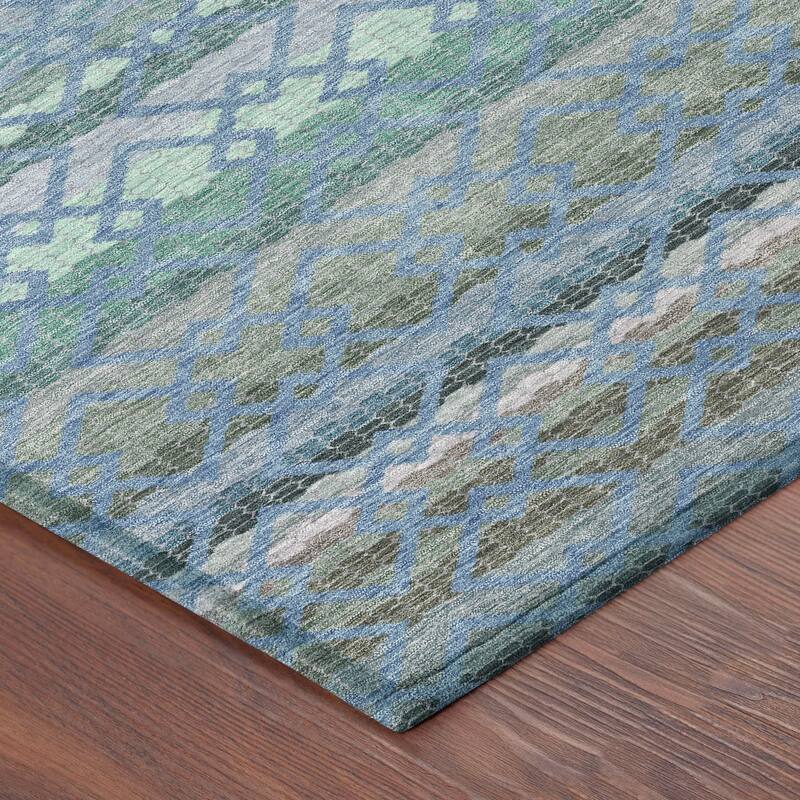 Machine Washable Indoor/ Outdoor Cabo Stripe Chantille Rug