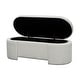 preview thumbnail 3 of 6, Martha Stewart Leslie Fully Upholstered Oval Storage Bench with Soft-Close Lid