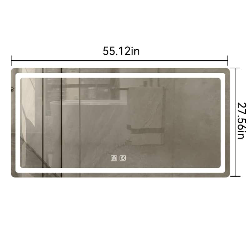 Rectangular Round Corner Bathroom Vanity Mirror