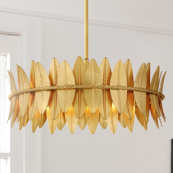 Gold leaf pendant light clearance