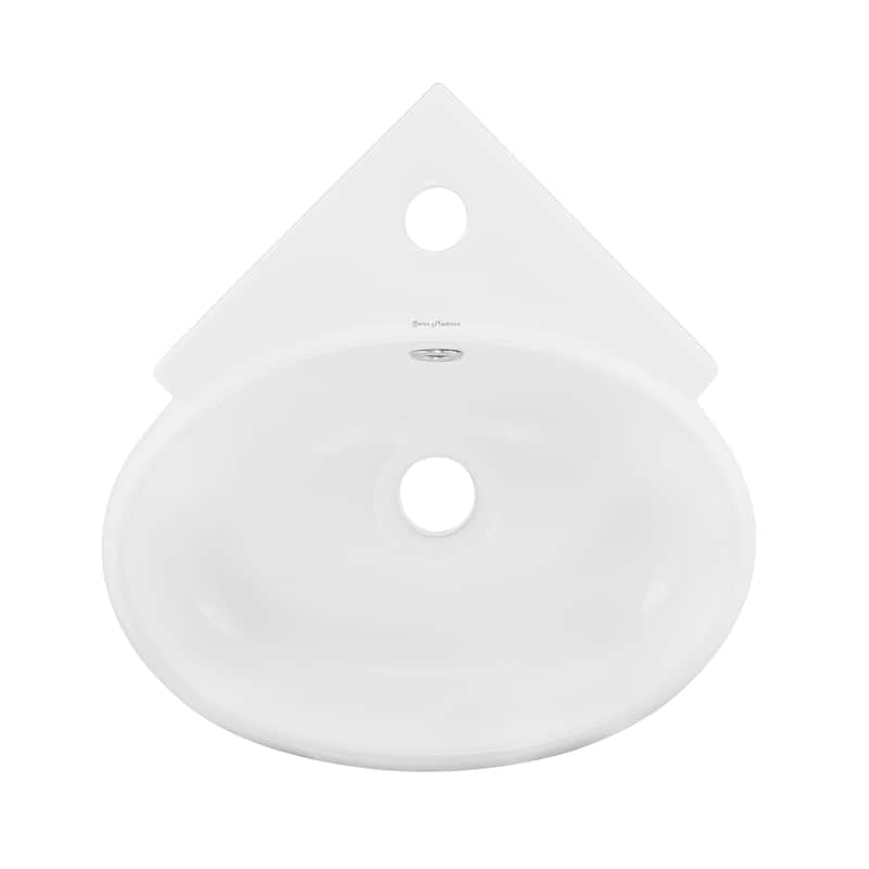 Nantes Corner Wall Hung Sink - 14.15" x 14.95" 5.9"