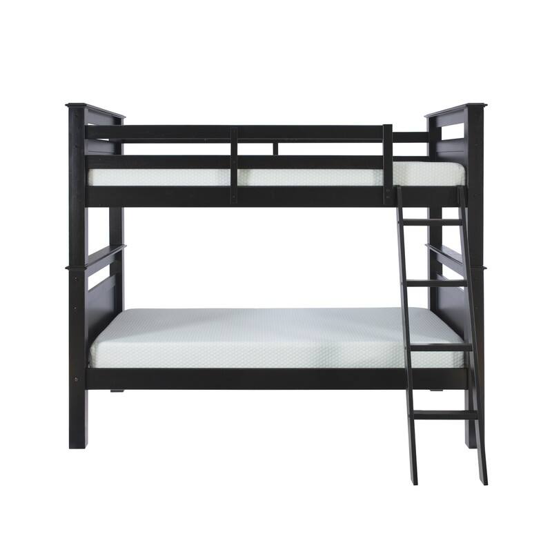 Linon Beckett Wood Twin Over Twin Bunk Bed