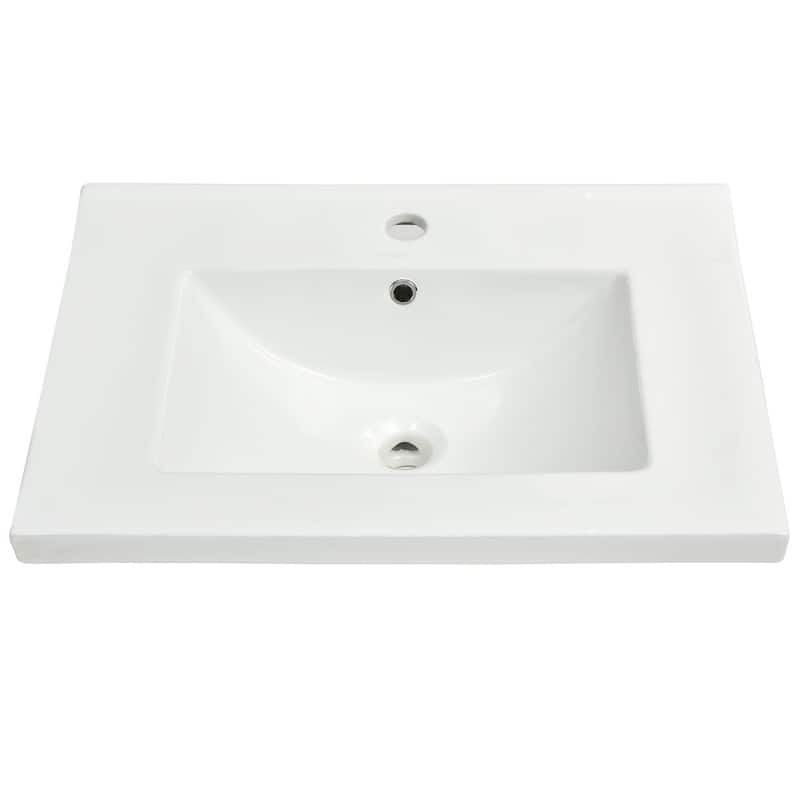 Bathroom Vanity 24 Inch, Small Bath Vanity with Sink, Modern Sink Cabinet, Free Standing Bath Vanity Combo with with 3 Drawers