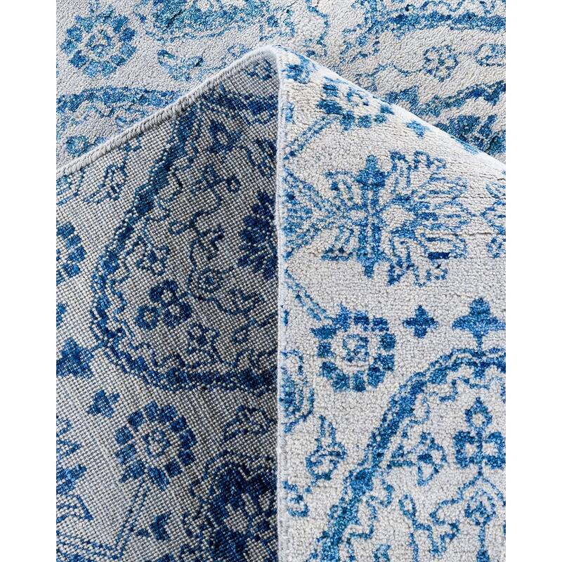 Ikat One-of-a-Kind Hand-Knotted Area Rug, Gray - 8' 1" x 10' 2"