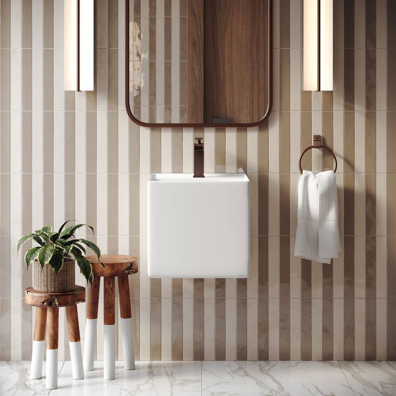 Swiss Madison SM-WS343 Pur 16-13/16" Square Ceramic Wall Mounted