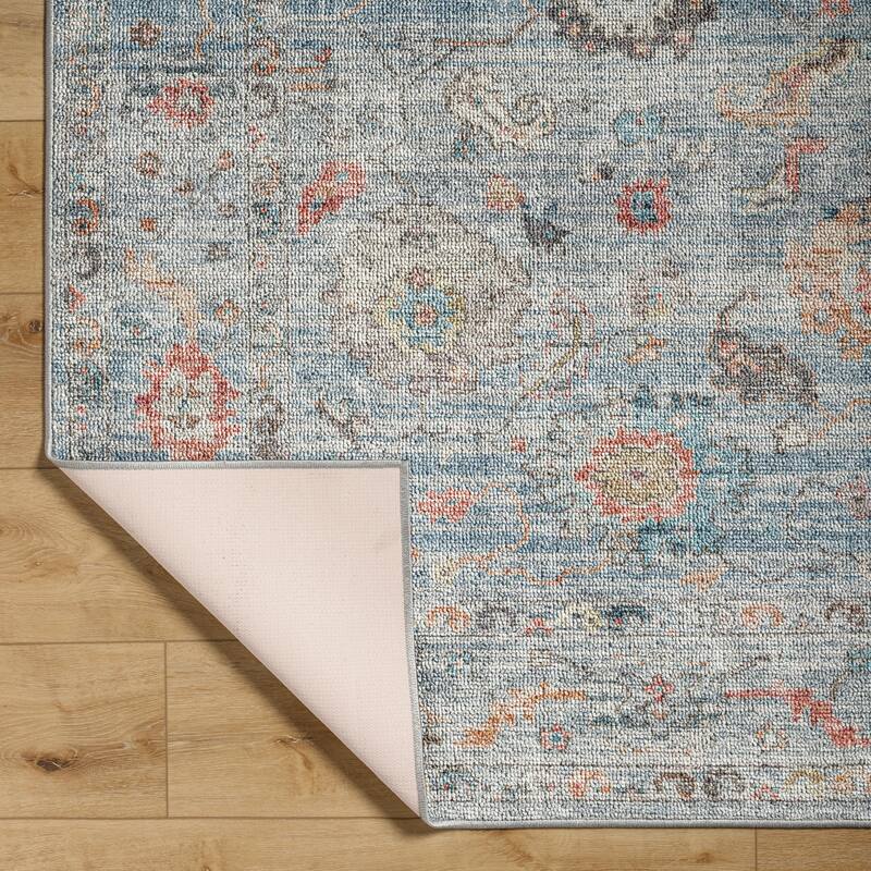 Livabliss Calhoun Transitional Medallion Washable Area Rug