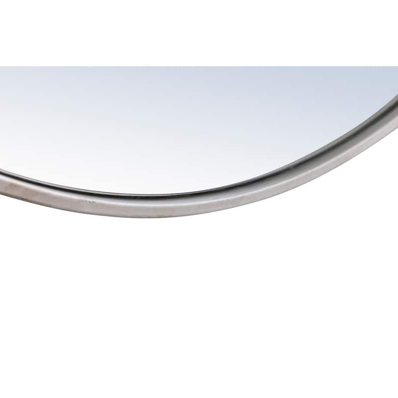 Strick & Bolton Patti Metal 28-inch Round Mirror with Decorative Hook