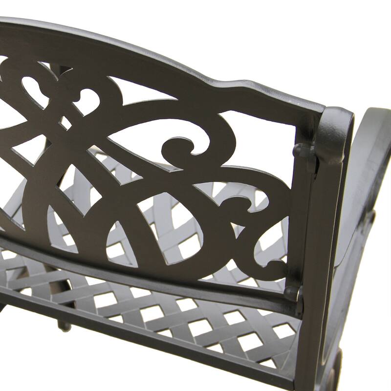 Modern Outdoor Mesh Lattice Aluminum 95-in Large Rectangular Patio Dining Set with Eight Arm Chairs - N/A