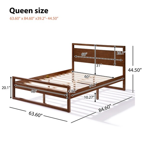 Christopher Knight Home-Zinnia Walnut Wood Queen Bed - On Sale