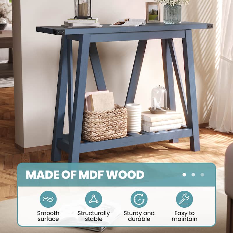 Console Table with Storage Shelf Entry Table for Living Room Hallway - 41.34 in L * 11.42 in W * 31.5 in H