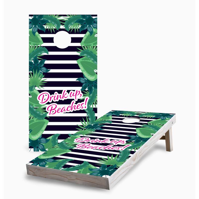 Drink Up, Beaches Corn Hole Board Set - 16 Years and Up
