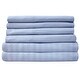 preview thumbnail 11 of 22, Sweet Home Collection Dobby Stripe 6-Piece Bed Sheet Set