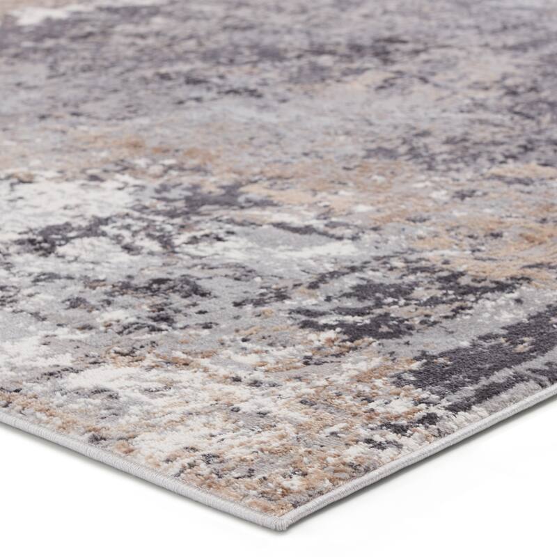 Perrin Abstract Gray/ Tan Area Rug