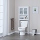 preview thumbnail 4 of 5, Spirich Home Bathroom Shelf Over The Toilet, Bathroom Cabinet Organizer with Moru Tempered Glass Door