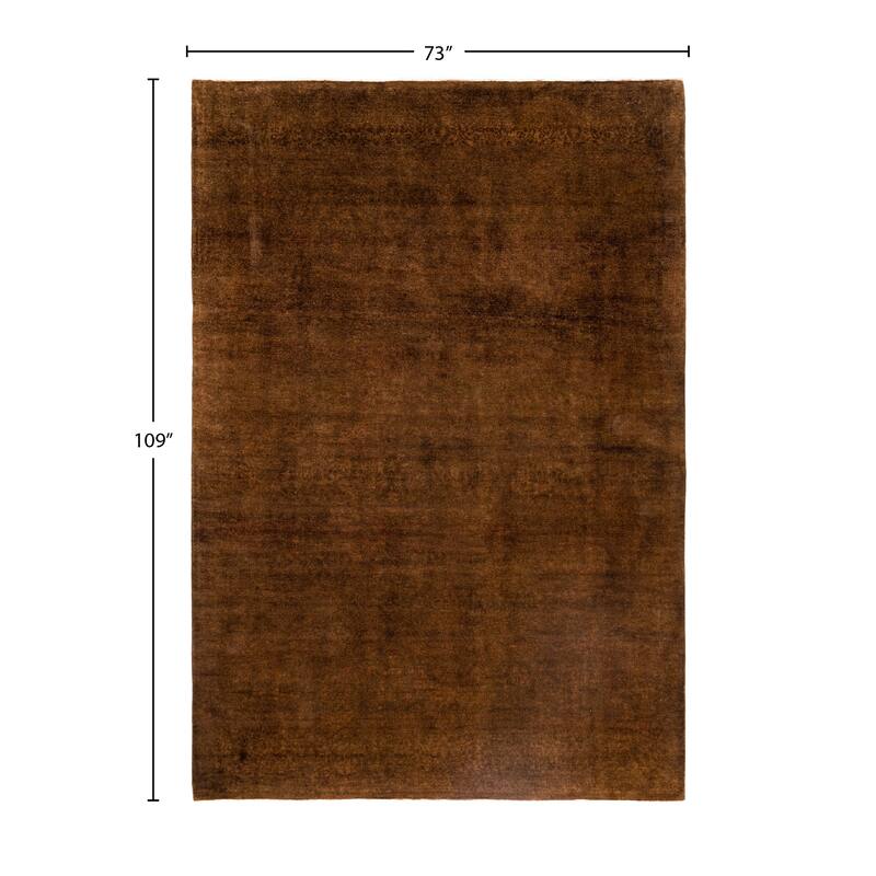 Overdyed One-of-a-Kind Hand-Knotted Area Rug - Brown - 6' 1" x 9' 1"