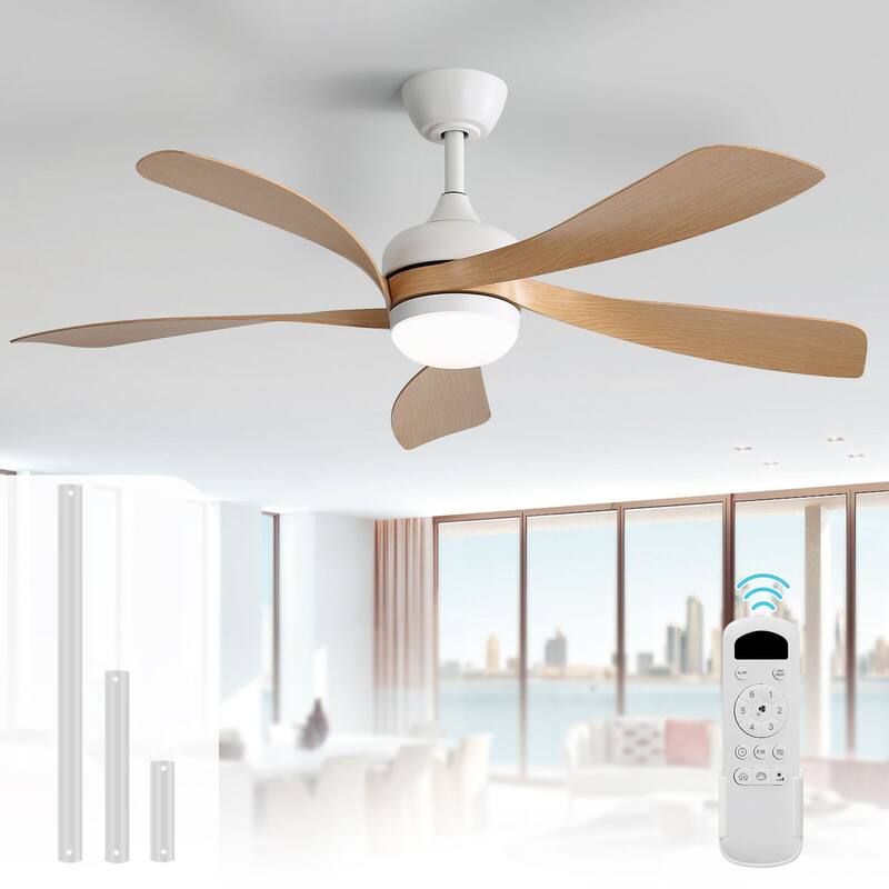 52"/66" Inch Ceiling Fan with Light,APP and Remote Control, Low Profile,Smart Optional